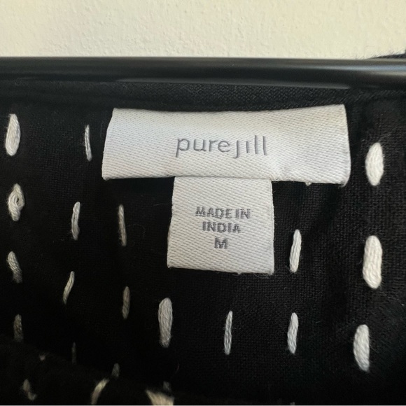 Pure J Jill Easy  A-line Maxi Dress Belted Boho Kantha Quilt Cotton Pockets M - Picture 11 of 16